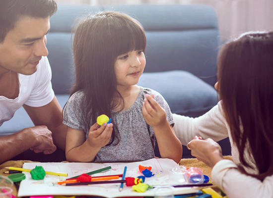 Child with parents