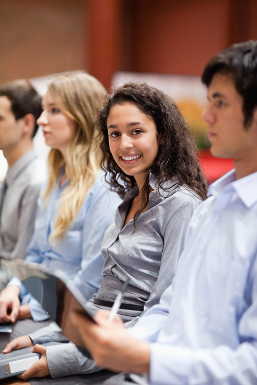 Teachers at a training