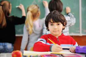 Boy in classroom