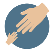 Personal Care Assistant Icon - helping hands