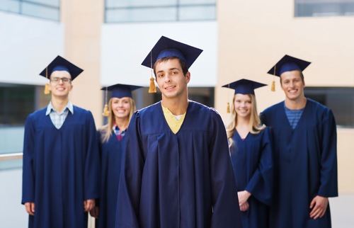 Group of high school graduates