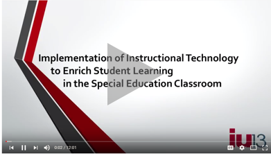 Implementing Instructional Technology in Special Education Classrooms Video