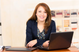 Teacher at desk