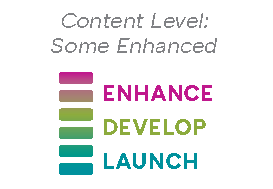 Content Level: Some enhanced - Enhanced, Develop, Launch