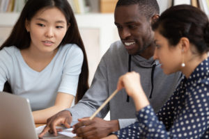 Group of adult learners