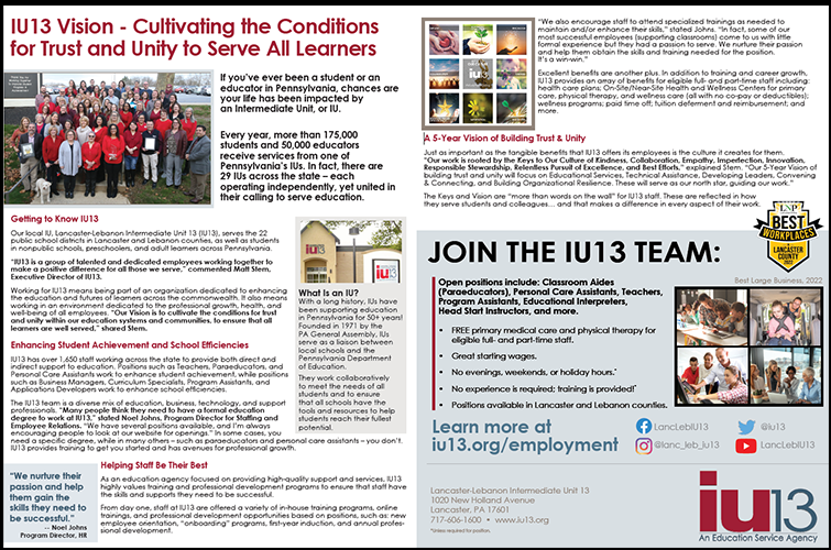 Image of LNP article about IU13
