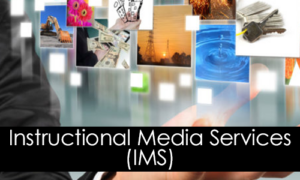 Instructional Media Services (IMS) - concept photo of hand holding various digital images