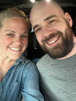 Smiling young man and woman