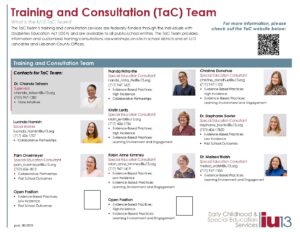 Training and Consultation Team Brochure and Information