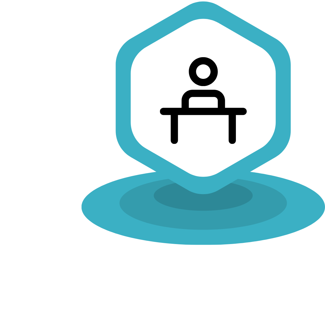 icon of person at desk