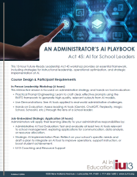 Thumbnail of An Administrator's AI Playbook flyer. Click to download.