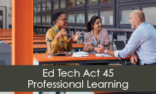 two students writing on a smartboard