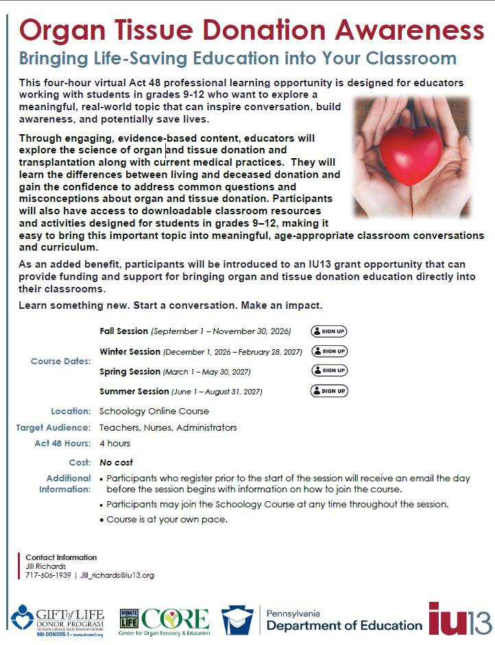 OTDA Bringing Life-Saving Education into Your Classroom flyer thumbnail. Click to download the flyer.